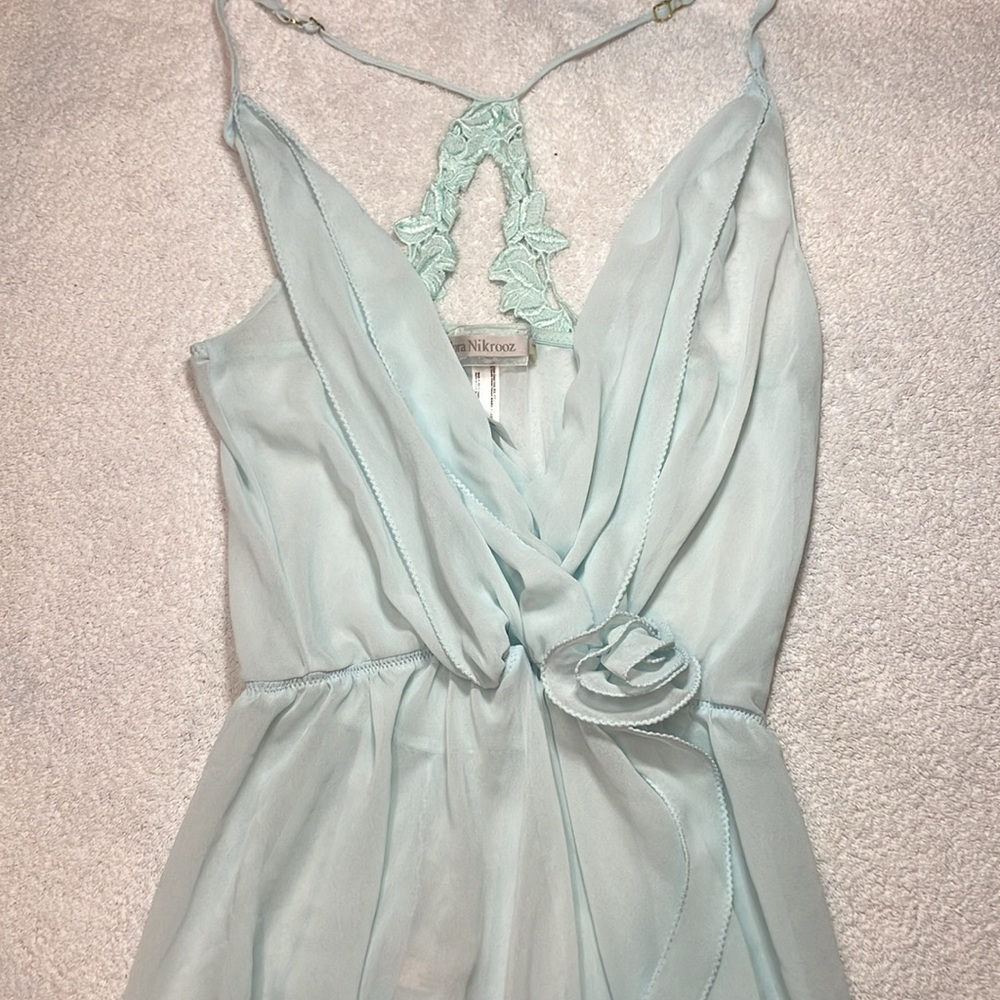 Flora Nikrooz blue sheer nightie dress
